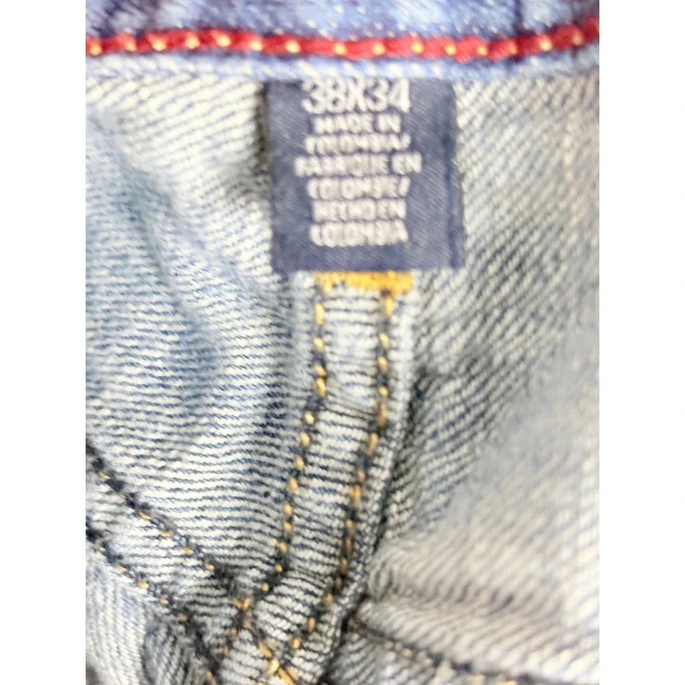 Tommy Hilfiger Freedom Relaxed Fit Jeans Mens 38 Blue Denim Straight Leg 32.5